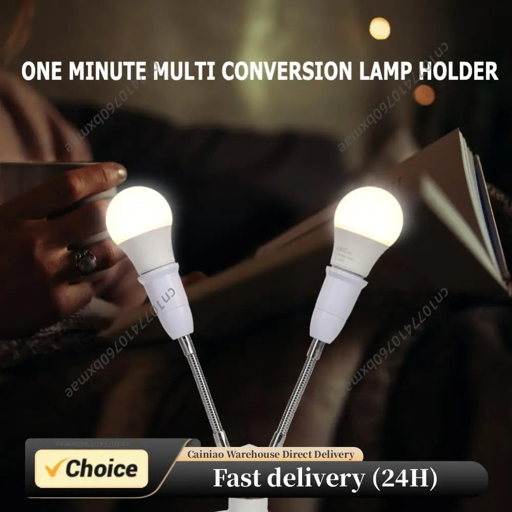 Multi Lamp Holder Adjustable E27 Adapter Converter for LED Light Bulb Socket Peaceful Pleasures Health and Wellness
