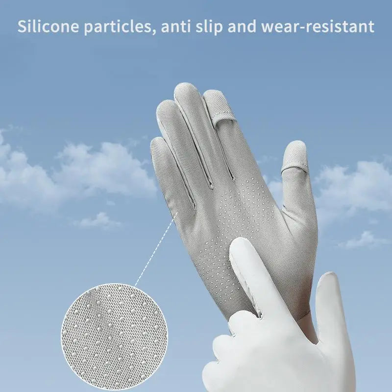 Women's Ice Silk UV Sun Protection Gloves | Lightweight Summer