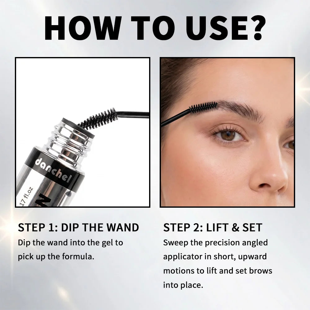 Brow Lamination Eyebrow Gel 24h Lasting Shaping Waterproof Sweatproof Salon Level Effect Gentle Clear Gel Formula Eyebrow Gel Peaceful Pleasures Health and Wellness