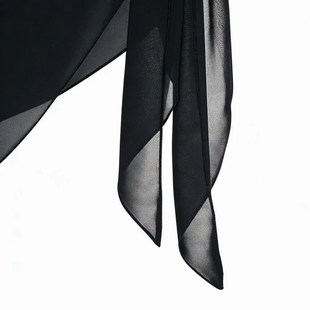 Women's Sheer Beach Coverup Skirt – Asymmetrical Mini Wrap