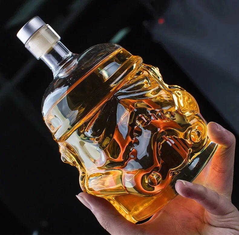 Wine Glass Set Storm Trooper Helmet Whiskey Decanter Whiskey Glass Cup Wine Glasses Accessories Creative Men Gift Bar Party Hot Peaceful Pleasures Health and Wellness