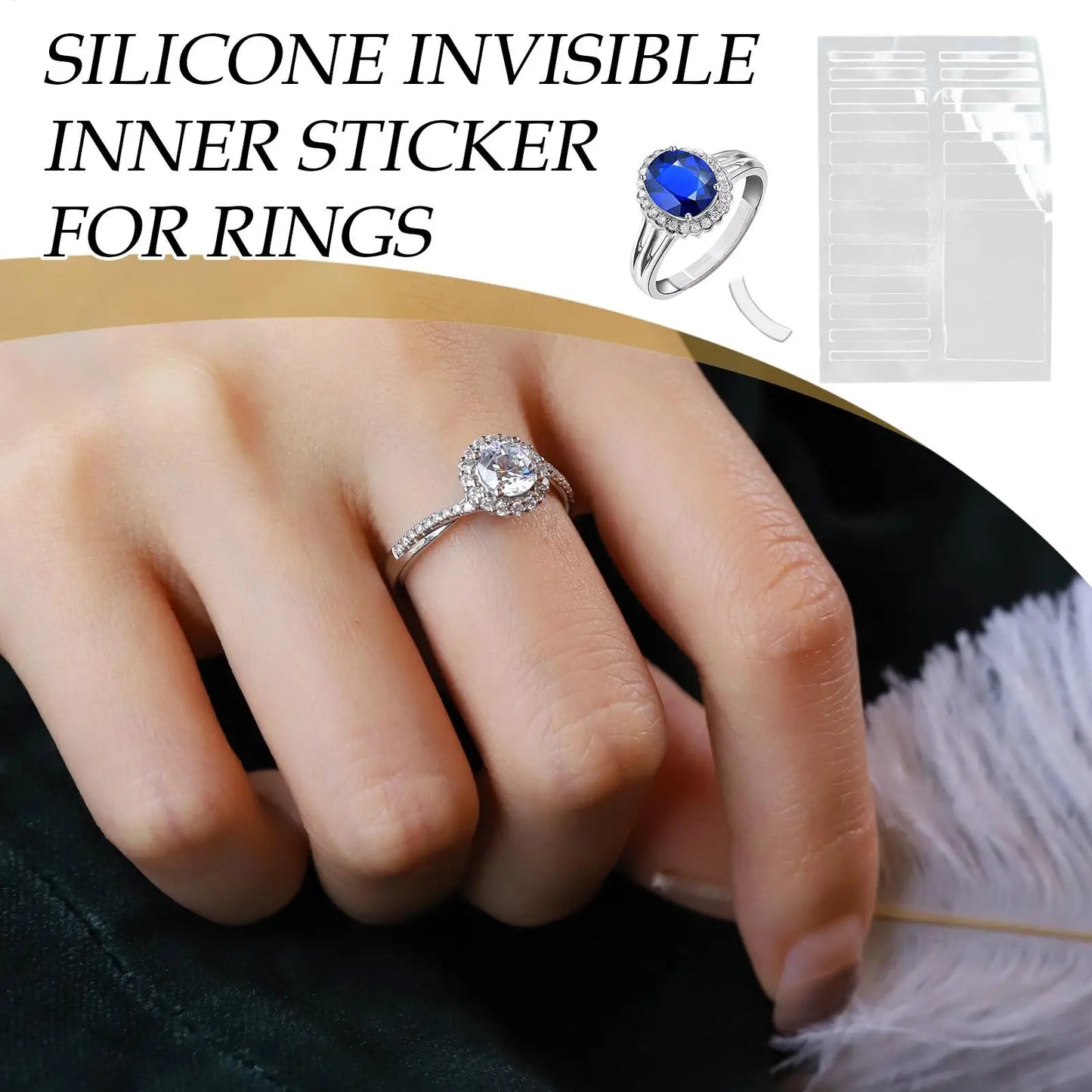Silicone Ring Size Adjuster Stickers – Invisible Resizer 19pc