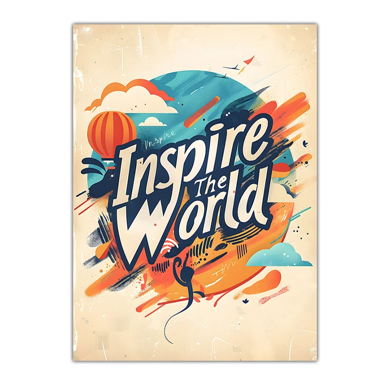 Nordic Motivational Canvas Wall Art | Colorful Inspirational Print Canvas Wall Art Peaceful Pleasures Health and Wellness 03 40x50cm No Frame China Mainland