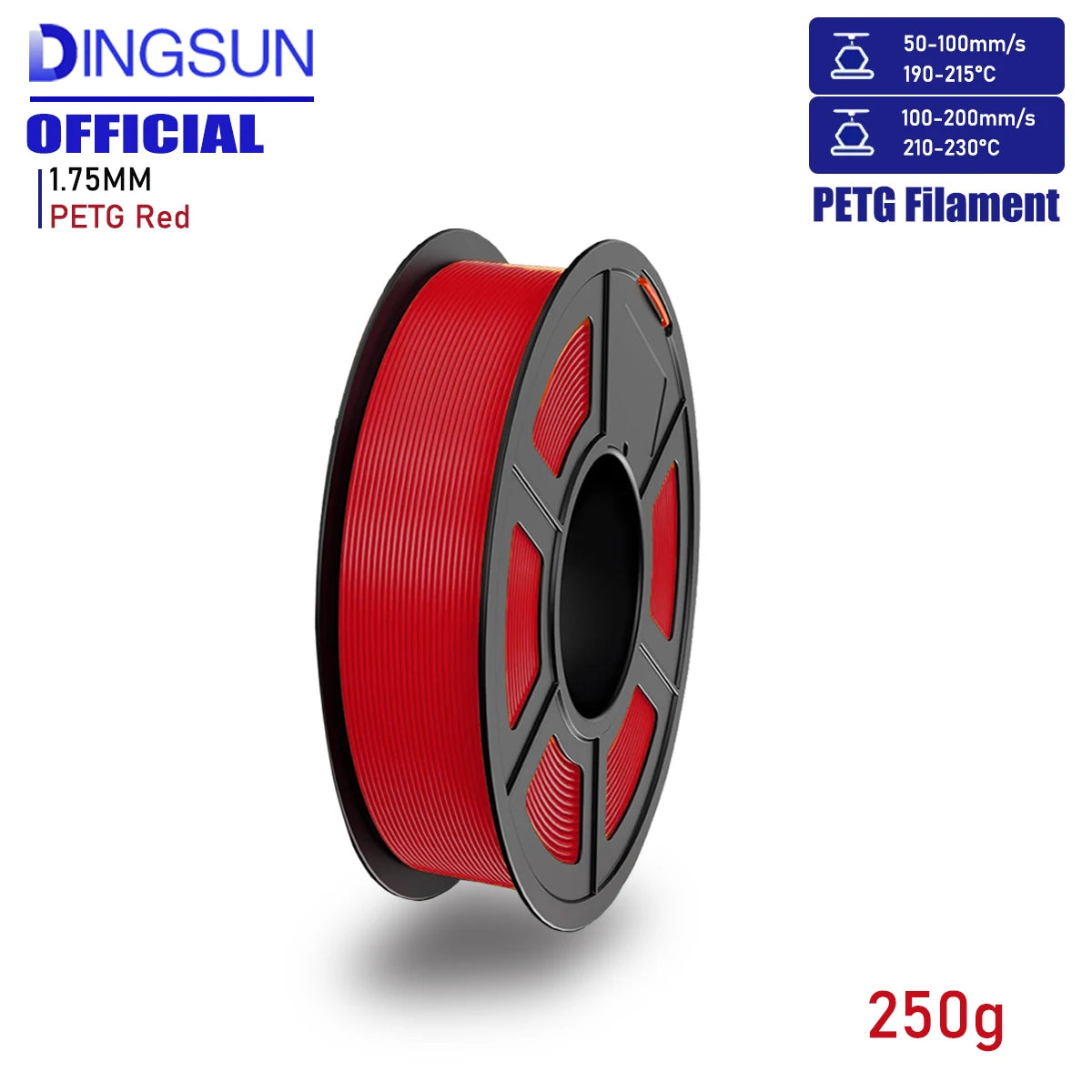 PETG Filament 1.75mm 250g/500g/1kg – Red & Green ±0.02mm
