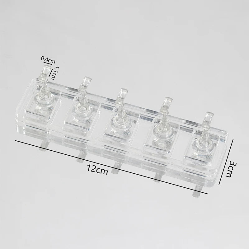 Nail Stand Non-Magnetic False Nail Tips Holder For Cat Eye Gel Press On Nails Display Rack Acrylic Nail Painting 1/5/10 Grids Peaceful Pleasures Health and Wellness 5 square