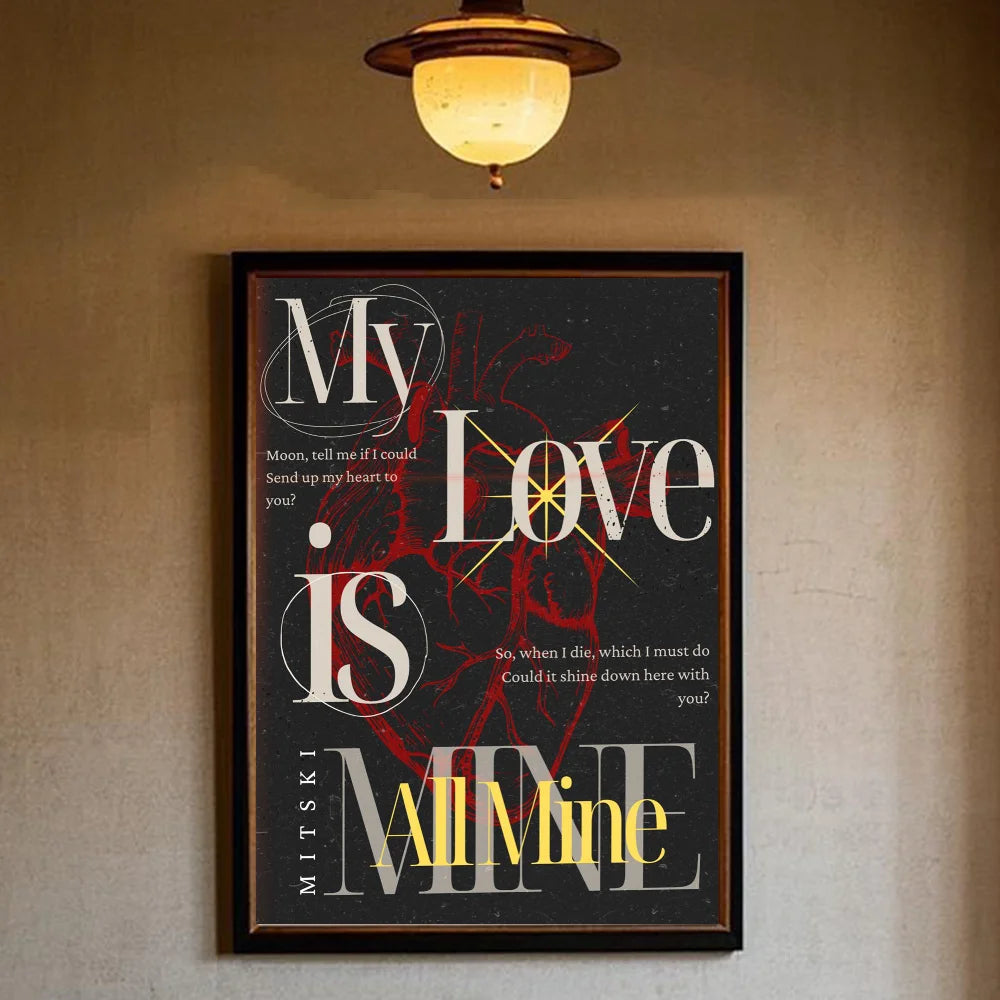 Mitski First Love Late Spring Poster – Waterproof Wall Art Music Wall Poster Peaceful Pleasures Health and Wellness z4 15X20cmNoframe