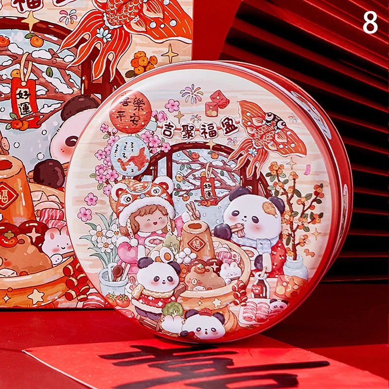 Chinese New Year Tin Box | Year of the Horse & Panda Design