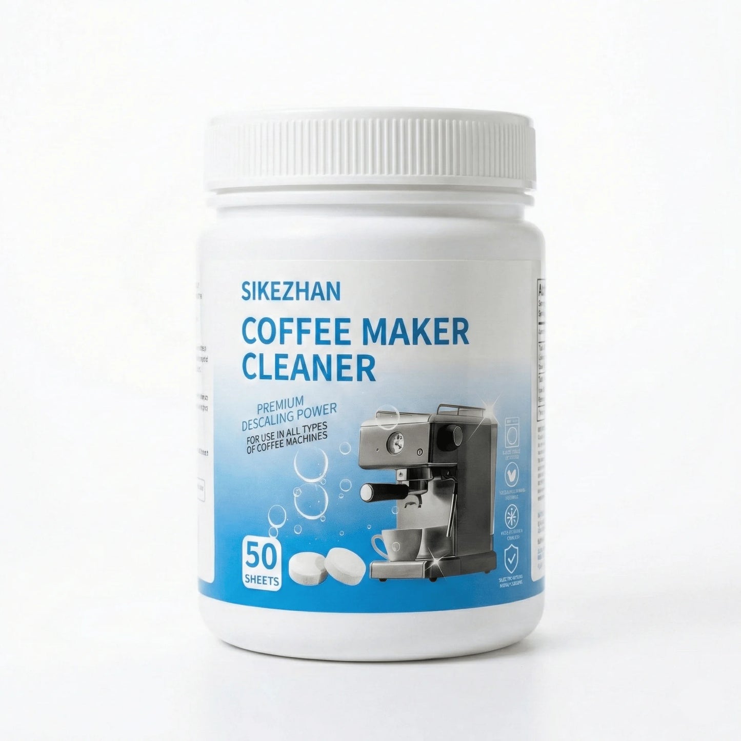 50 Sheets Universal Coffee Maker Cleaner Descaler for Keurig Nespresso Espresso Drip Machines Limescale Remover Cleaning Kit Peaceful Pleasures Health and Wellness 1PC