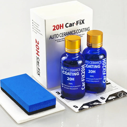 2Pcs 20H Ceramics for Car Polish Liquid Ceramic Coat Hydrophobic Glass Coating Paint Protective Foil Care Anti-scratch Auto Wax Peaceful Pleasures Health and Wellness 2pcs set