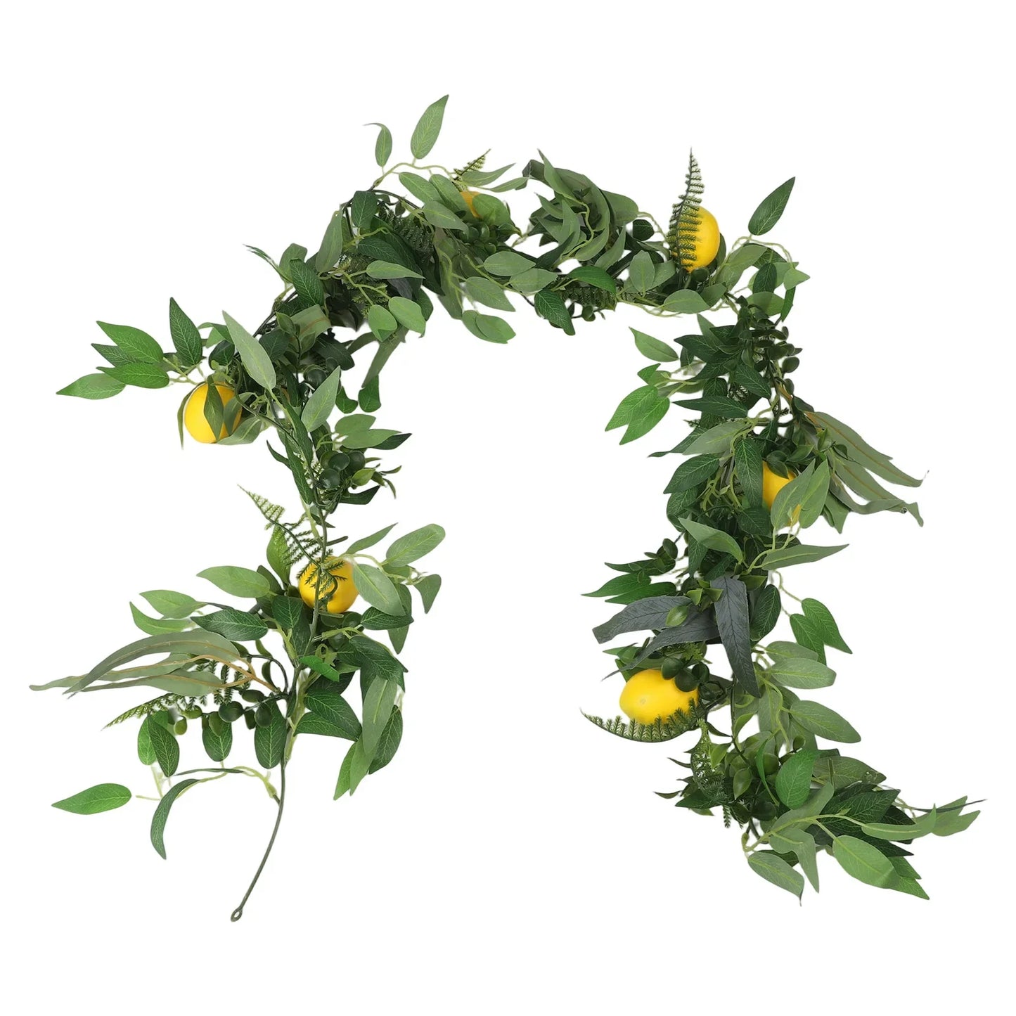 180cm Artificial Lemon Vine – Faux Willow Leaf Wedding Decor