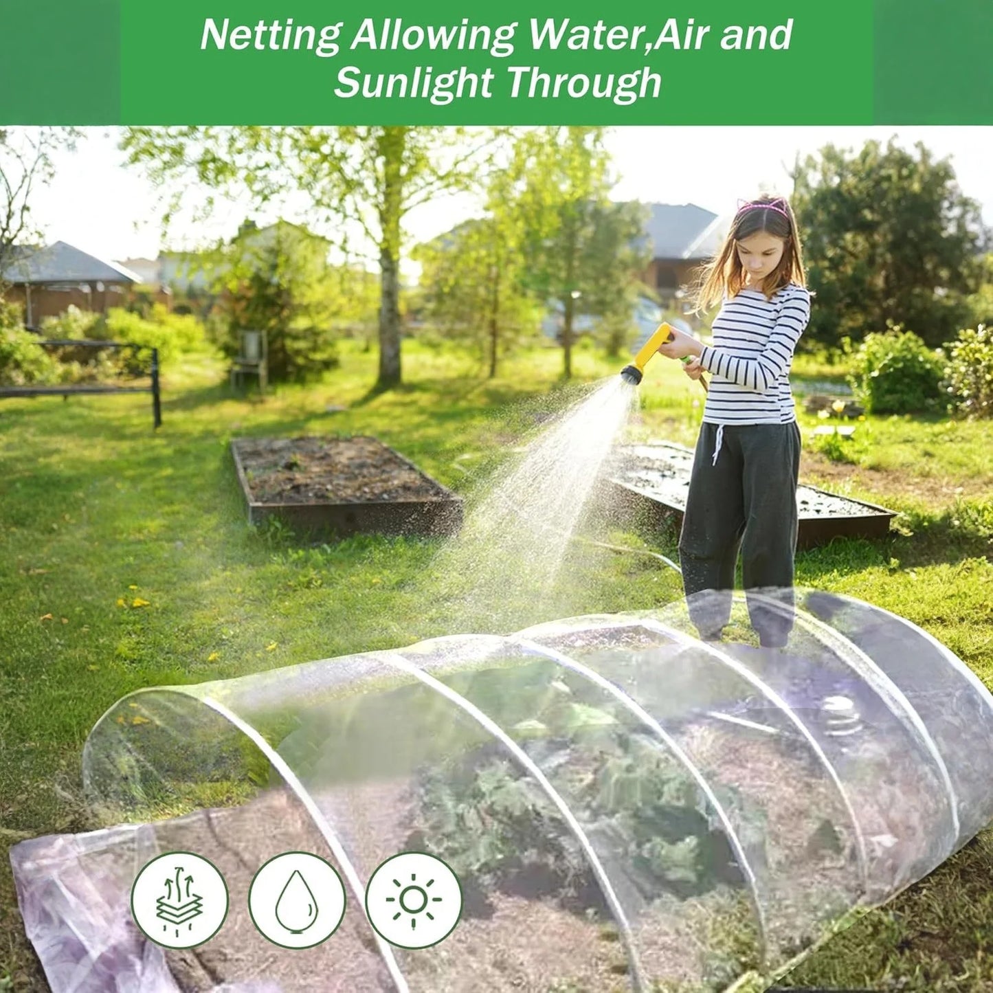 7 * 100FT Ultra Fine Garden Mesh Netting Pest Barrier, Plant Covers for Outdoor Patio Greenhouse Crops Vegetables Fruit Flower Peaceful Pleasures Health and Wellness