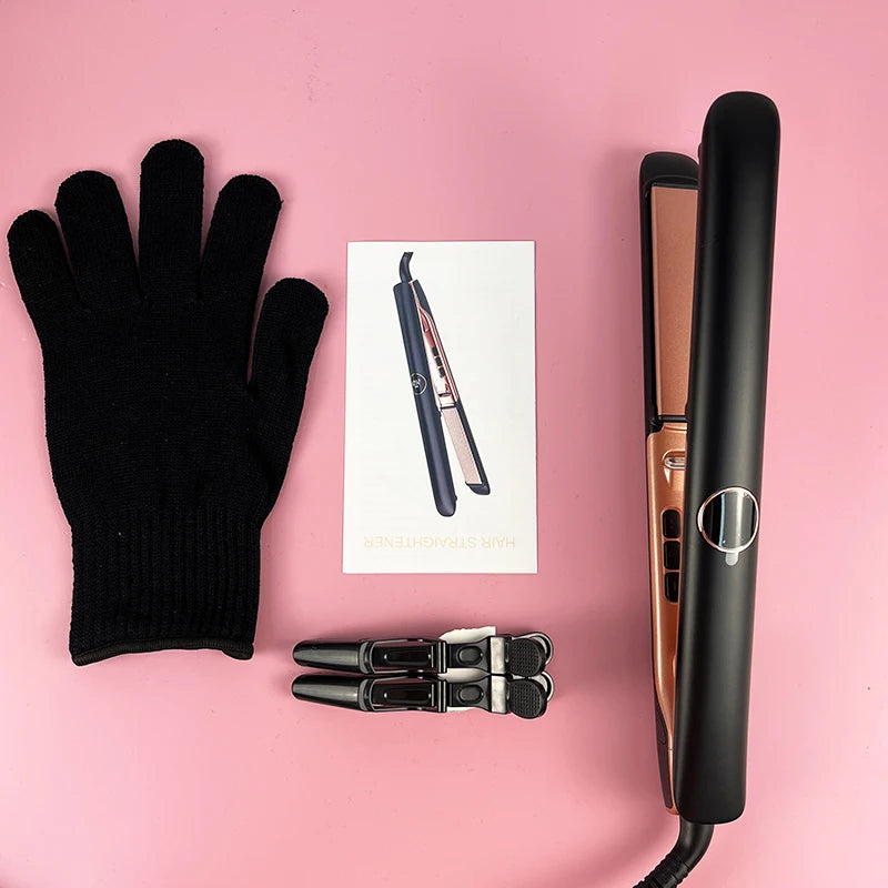 Professional Flat Iron Negative Ion Ceramic Hair Straightener Electric Fast Heat-Up Salon Styling Straightener Iron Peaceful Pleasures Health and Wellness