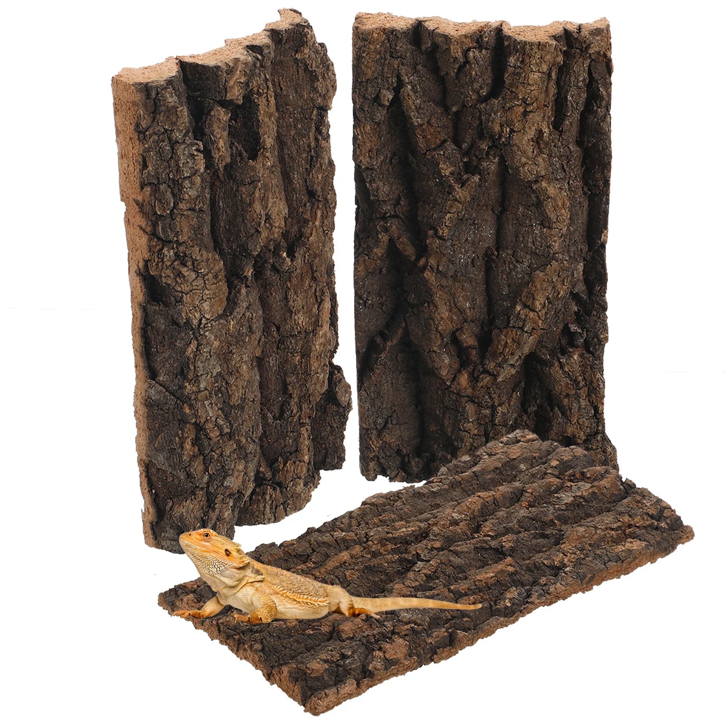 3pcs Tree Bark Decor Natural Cork Background For Aquarium Reptile Tank Desktop Decor Fish Tank Accessories Home Aquarium Barks Peaceful Pleasures Health and Wellness