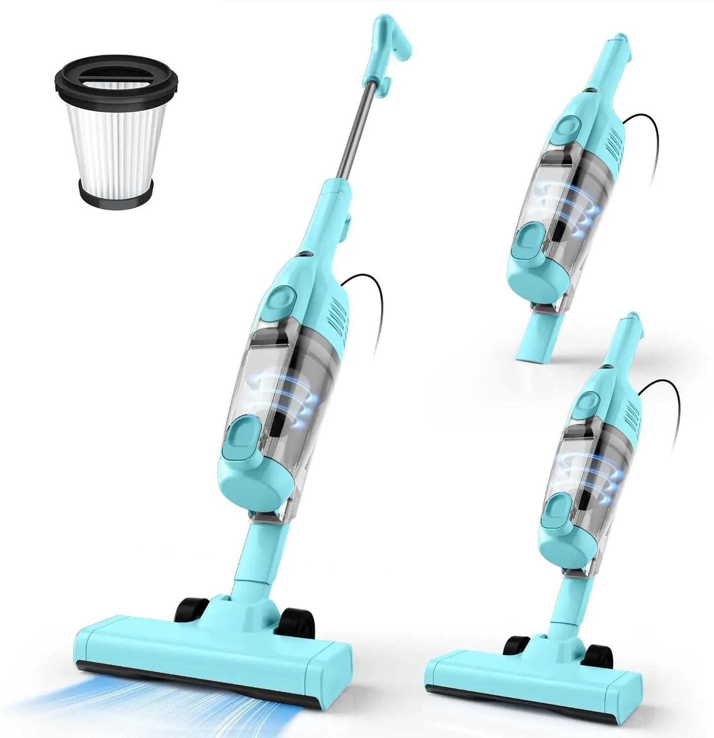 20KPa Powerful Stick Vacuum Cleaner, 16Ft Cord, Lightweight for Hardwood Floors & Pet Hair Peaceful Pleasures Health and Wellness United States