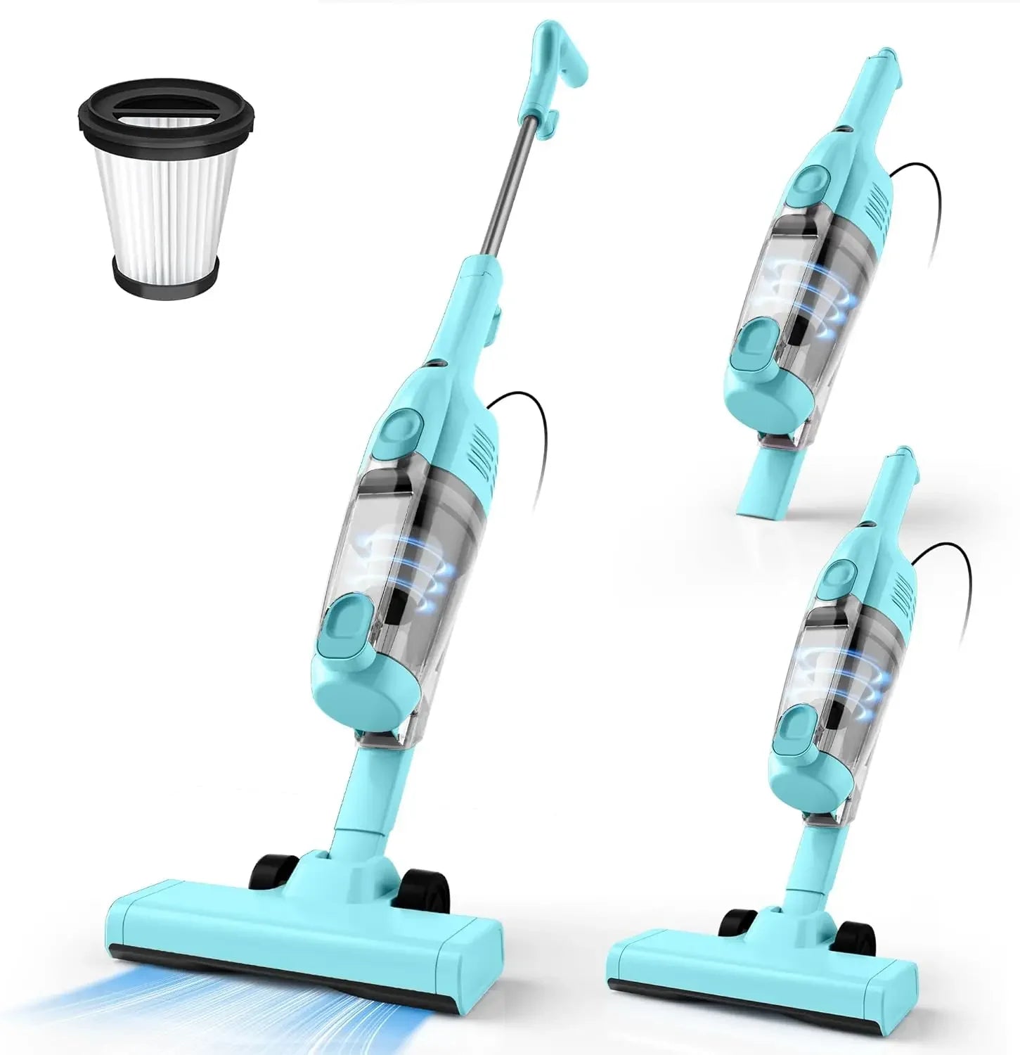20KPa Powerful Stick Vacuum Cleaner, 16Ft Cord, Lightweight for Hardwood Floors & Pet Hair Peaceful Pleasures Health and Wellness United States