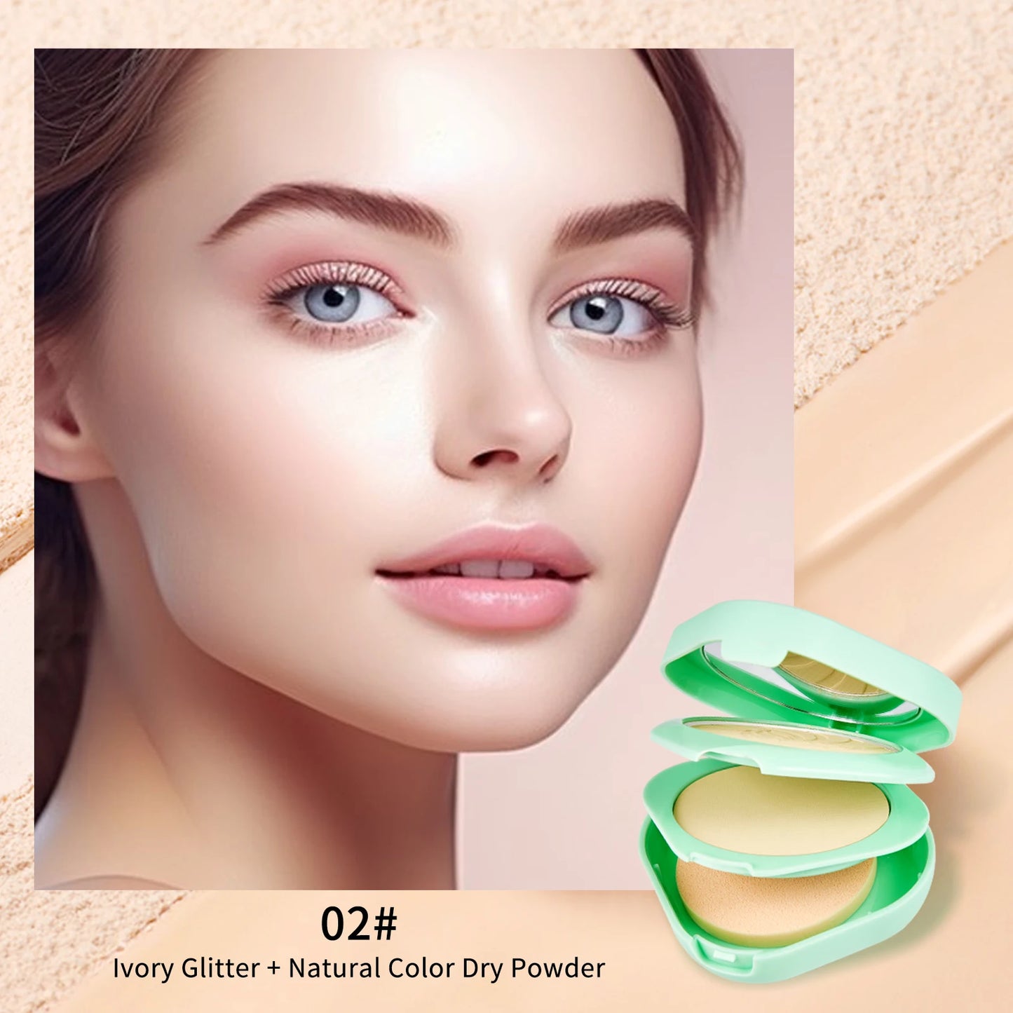 Aloe Vera Double Layer Powder for Lightweight Makeup Peaceful Pleasures Health and Wellness 02 30g