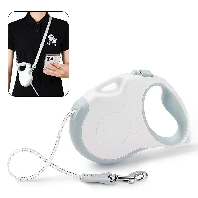Truelove Tangle Free Retractable Dog Leash 16 Ft Strong Nylon Tape One-Handed Brake Pause Lock Dog Cat Owners Reliable TLL5001 Peaceful Pleasures Health and Wellness White Sprout Green S China Mainland