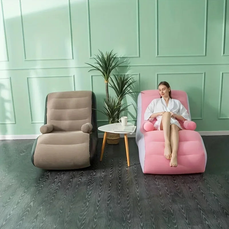 Inflatable S-Shaped Ergonomic Lazy Sofa | Portable Lounge Chair