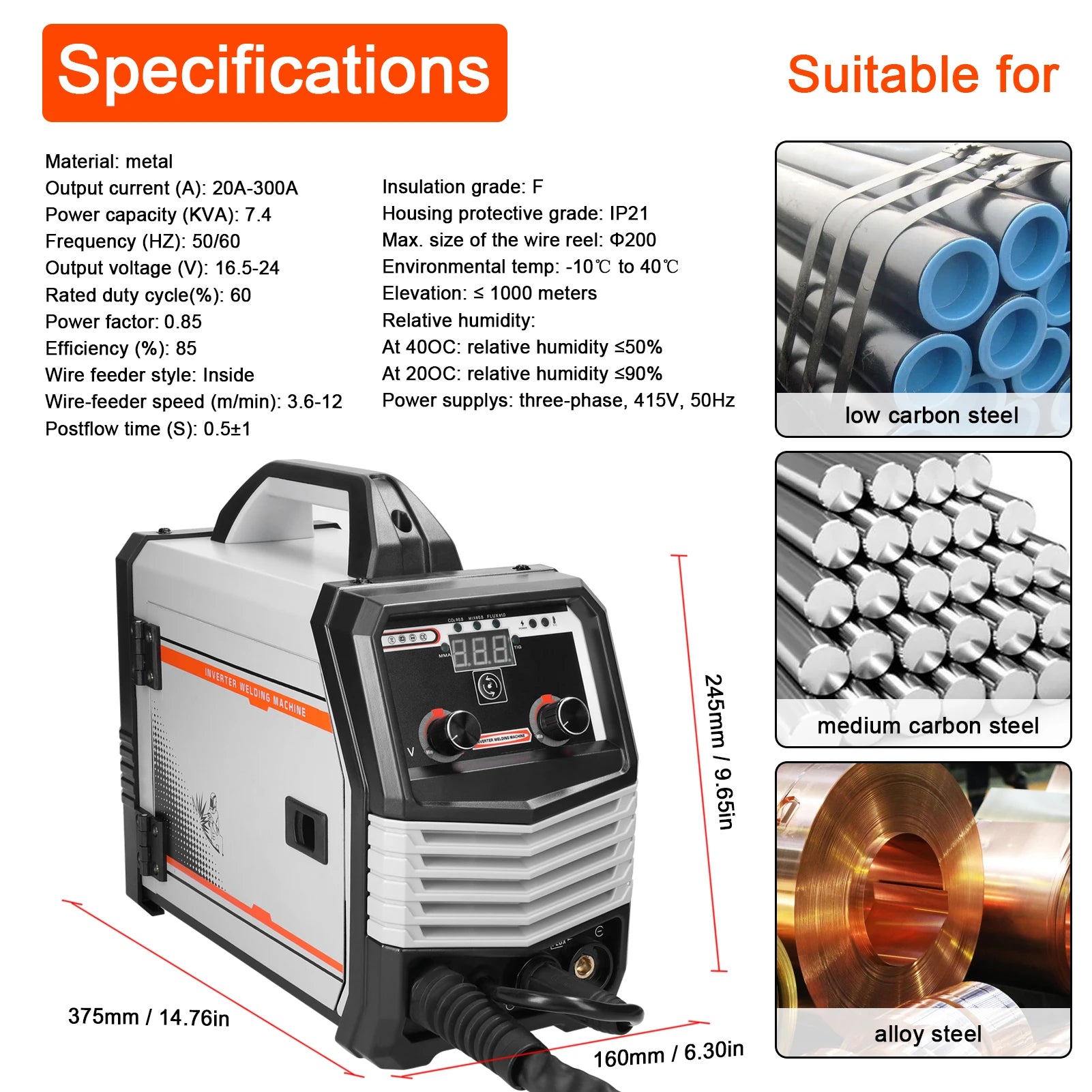 MIG MMA MAG TIG-160C Inverter Welders Electric Welding Machine Equipment Intelligent Welders 4in1/2in1/Welding Wire(optional) Peaceful Pleasures Health and Wellness