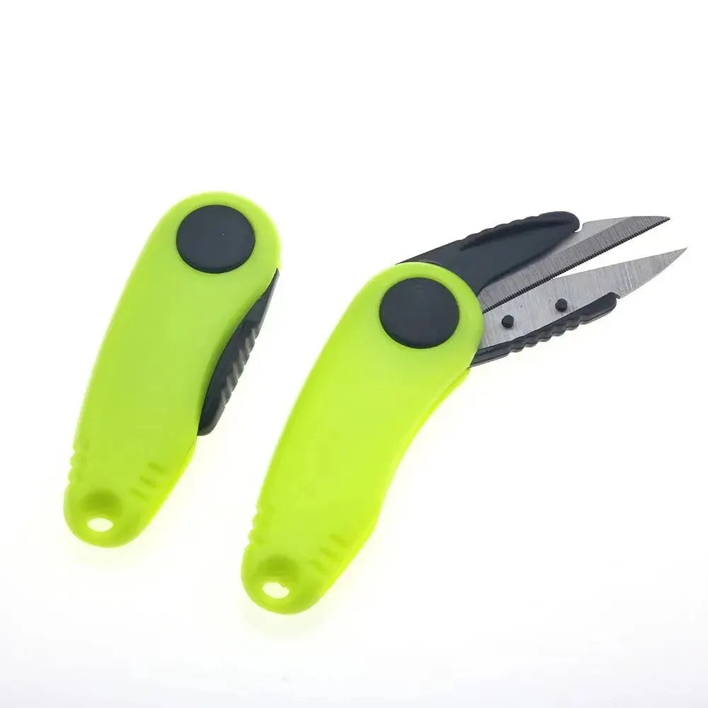 Folding Scissors Stainless Steel Fish Use Scissor Multifunction Fishing Line Cut Clipper Shrimp-Type Fishing Tackles Pesca Peaceful Pleasures Health and Wellness