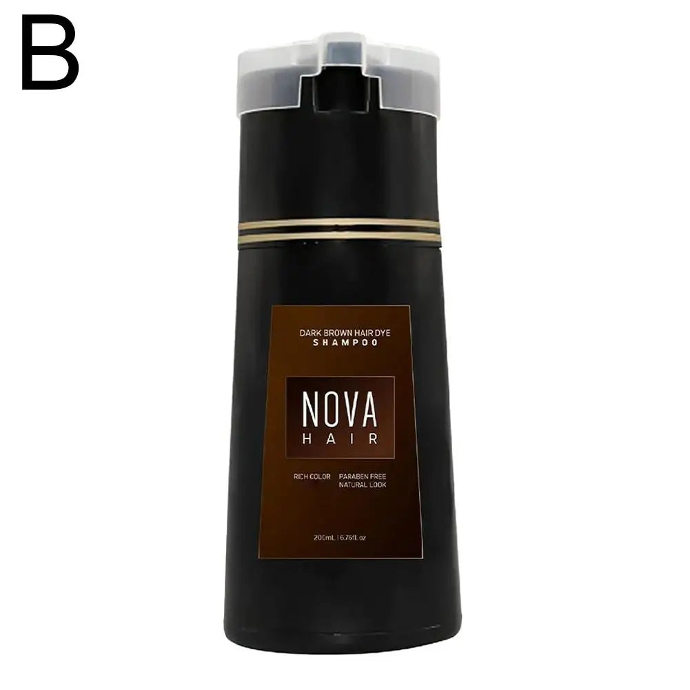 Nova Hair Dye Shampoo – Gray Coverage, Men & Women 200ml