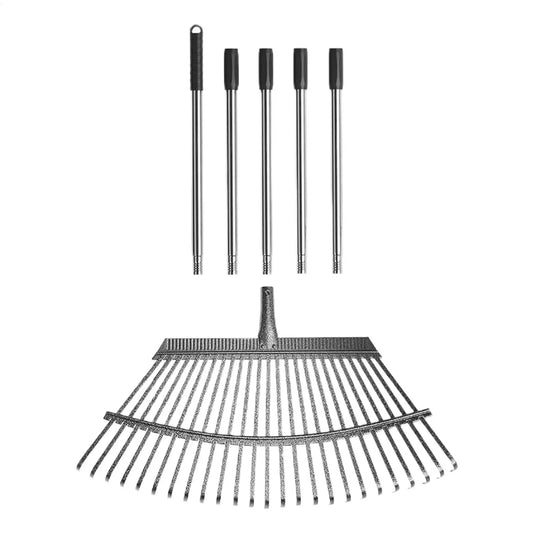 24-Tine Leaf Rake | Long Handle Garden Rake for Yard & Lawn Garden Leaf Rake Peaceful Pleasures Health and Wellness China Mainland