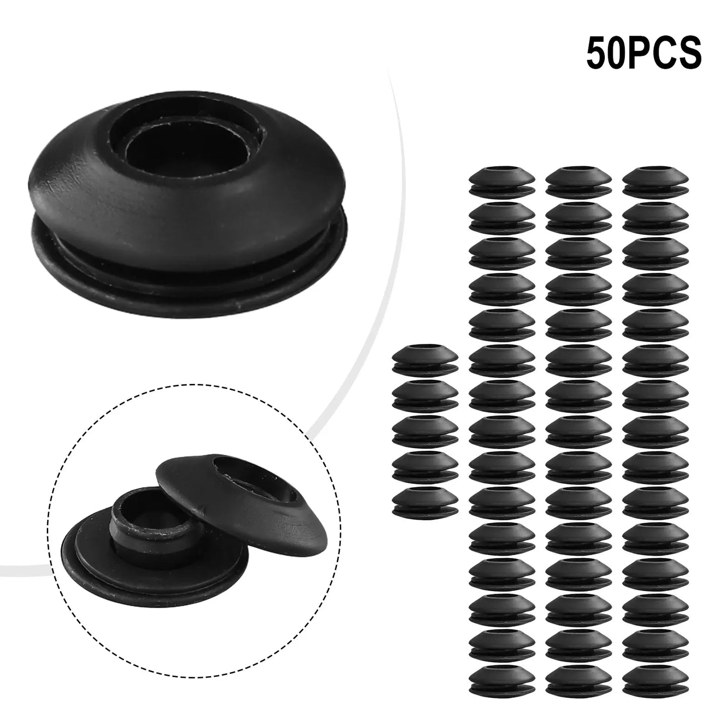 Plastic Eyelets Set – Tarpaulin & Pool Cover Repair 10/50 PCS