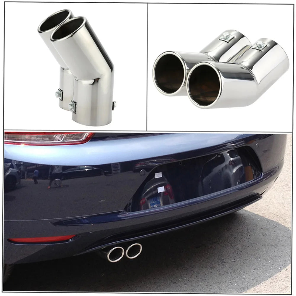 Dual Stainless Steel Exhaust Tips for VW Golf 4 Bora Jetta