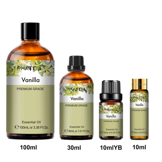 PHATOIL Pure Essential Oils – Aromatherapy Diffuser 10ml–100ml Pure Essential Oil Oasis Select Vanilla 10mlYB