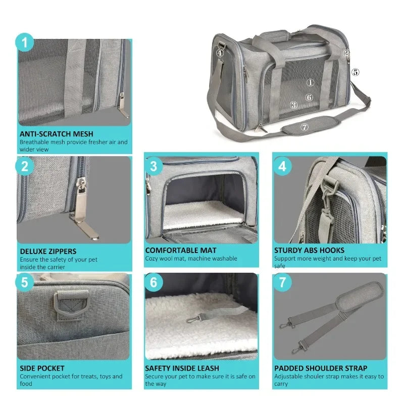 Airline Approved Pet Carrier Backpack for Small Dogs & Cats