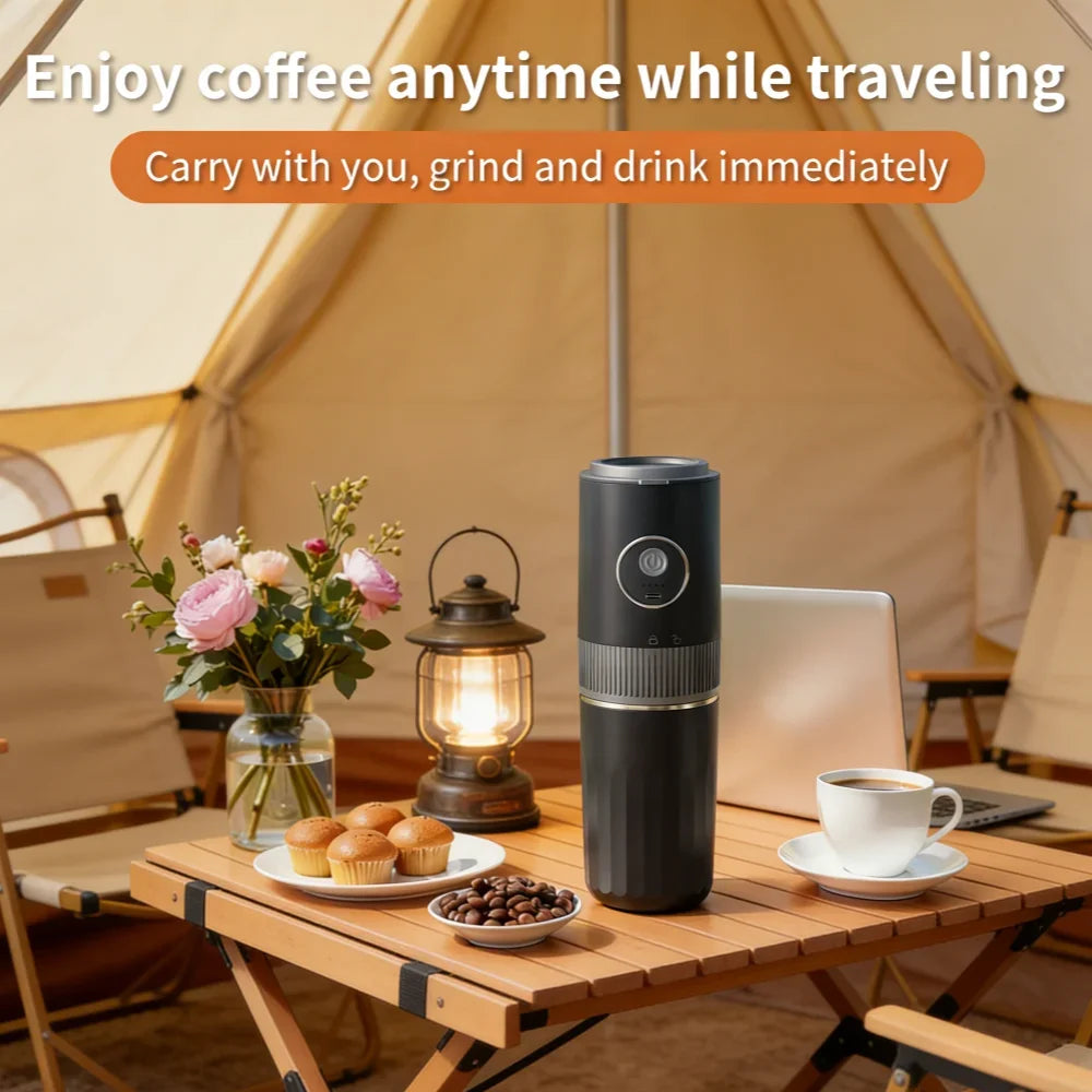 Portable Electric Coffee Bean Grinder & Drip Coffee Maker