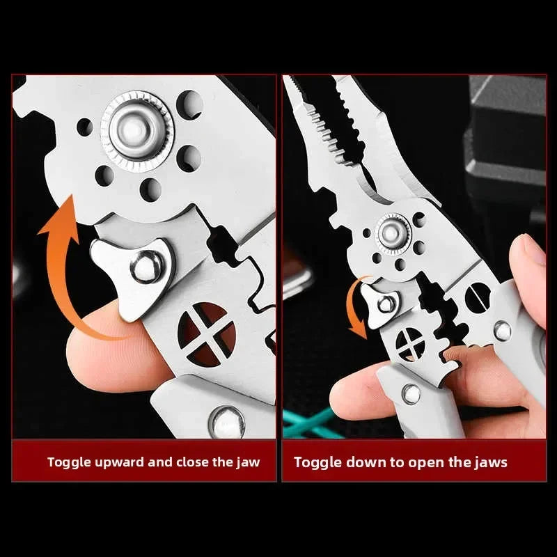 Professional Electrician Pliers, Multi-Function Wire Stripping and Crimping Tool for Electrical Wiring, Must-Have Electrician Peaceful Pleasures Health and Wellness