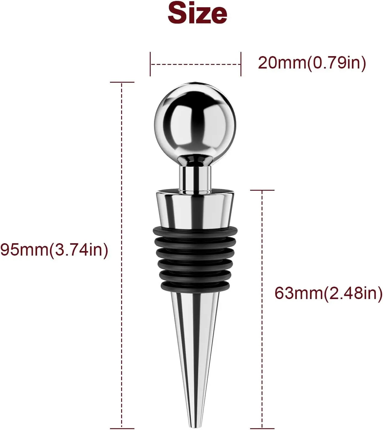 3/6 Wine Stoppers for Wine Bottles Vacuum Wine Bottle Stopper with Silicone Reusable Wine Corks, Leak proof Keep Fresh Suitable Peaceful Pleasures Health and Wellness