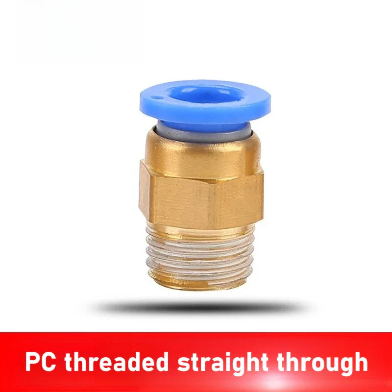 Copper Pneumatic Push-In Fitting | Quick-Connect Air Connector