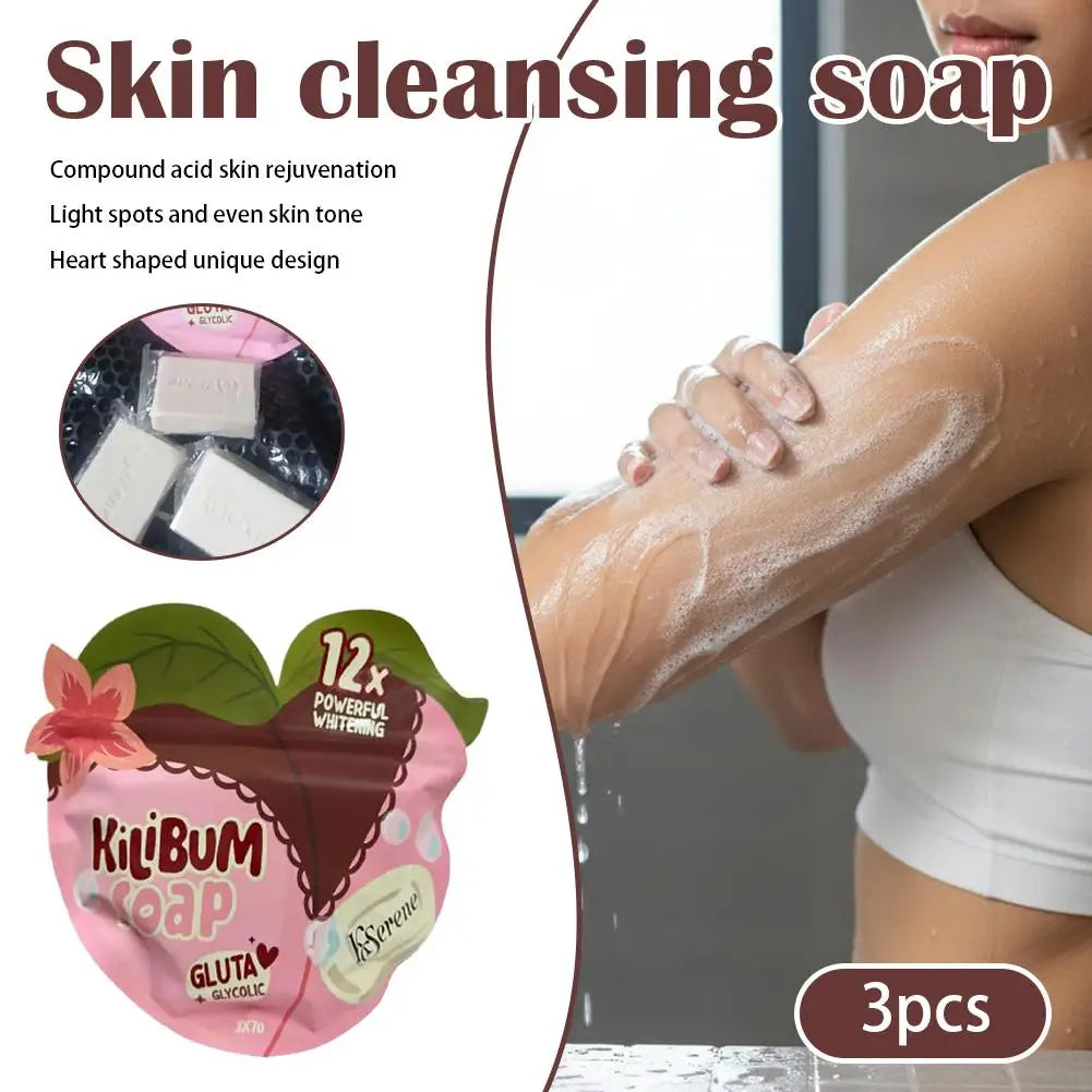3-Pack Brightening Soap – Kojic Acid, Glycolic & Essential Oil