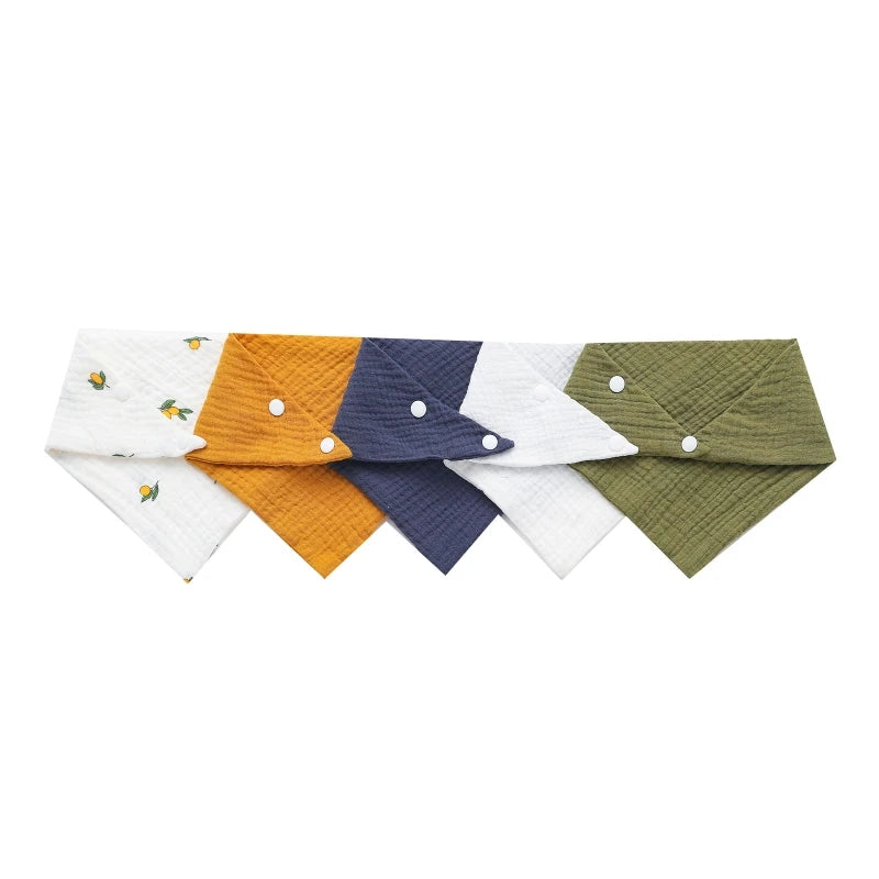 5-Pack Soft Cotton Baby Burp Cloths & Newborn Washcloths