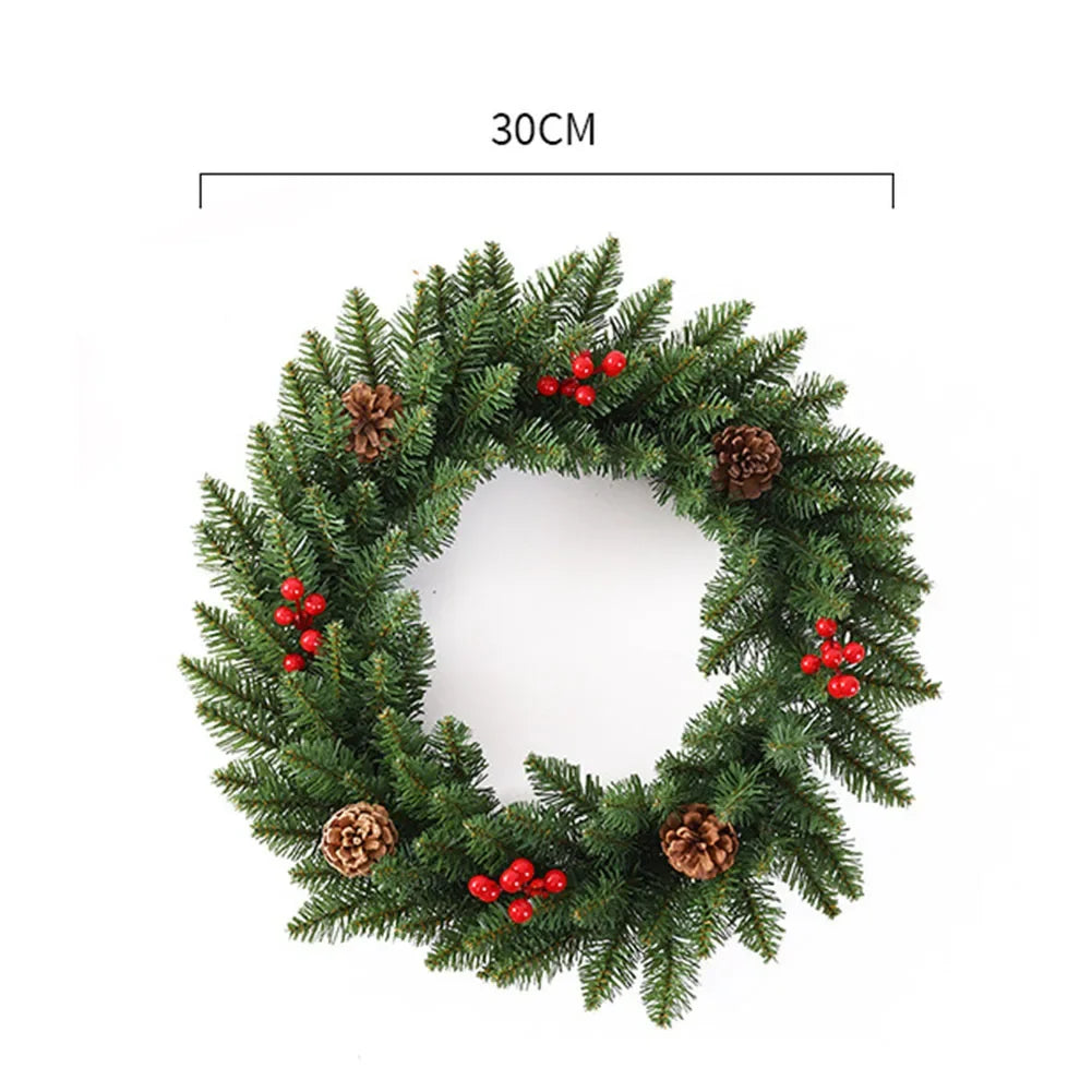 Artificial Christmas Pine Cone Wreath – 30 & 40cm Door Decor