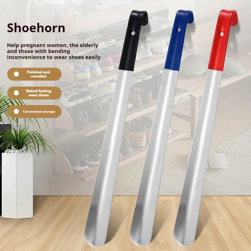 Long Handle Metal Shoe Horn 42cm – No-Bend Stainless Steel