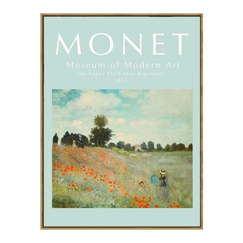 Vintage Van Gogh Monet Picasso Canvas Wall Art Print | Unframed