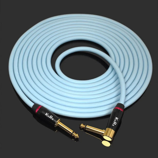 5Meters Electric Guitar Connection Wire Folk Bass Accessories Musical Peaceful Pleasures Health and Wellness Blue straight