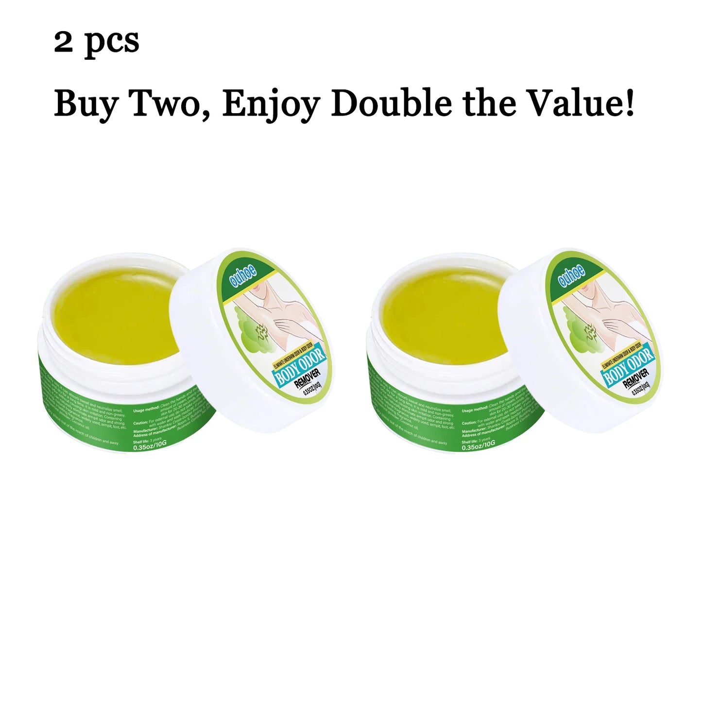 Armpit Deodorant Cream Shea Butter Solid Balm – 10g Odor Control