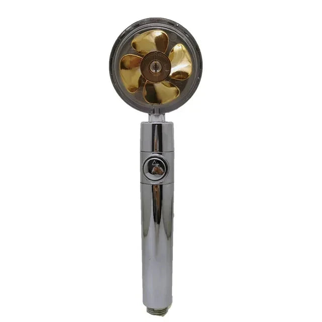 Turbo High-Pressure Handheld Shower Head with Filter & Stop Button