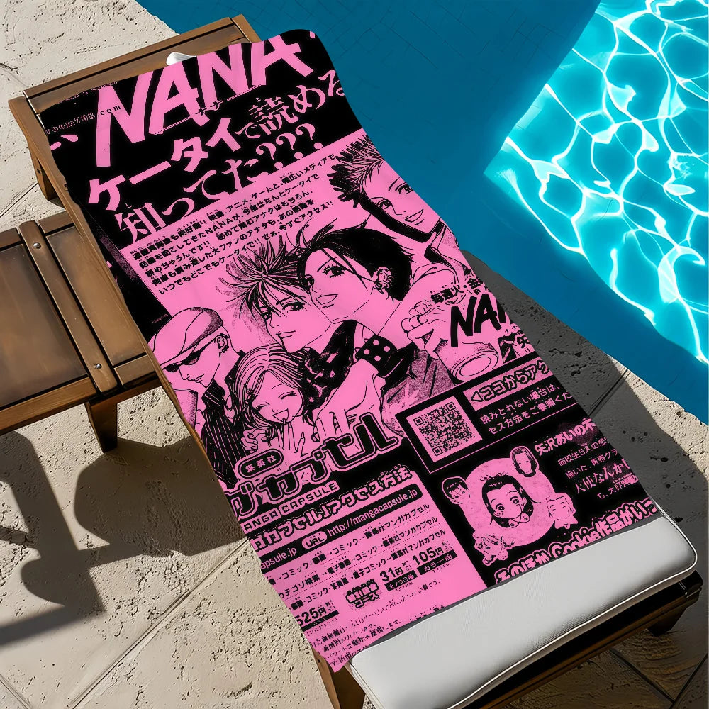 Nana Osaki Anime Quick-Dry Beach Towel | Soft Microfiber Pool Towel