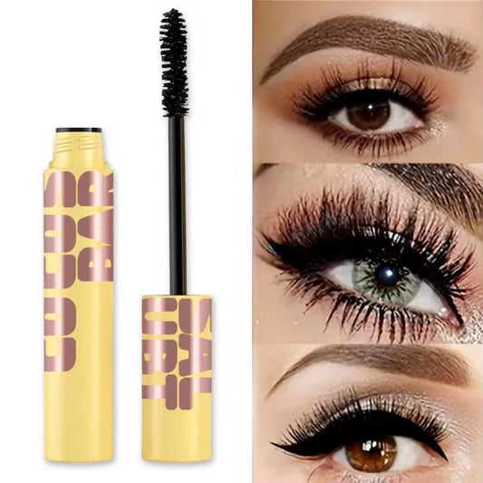 Black waterproof Mascara Lengthening Curling Black Lash Eyelash Extension Beauty Makeup Long-wearing Mascara Silk Fiber Mascara Peaceful Pleasures Health and Wellness Default Title