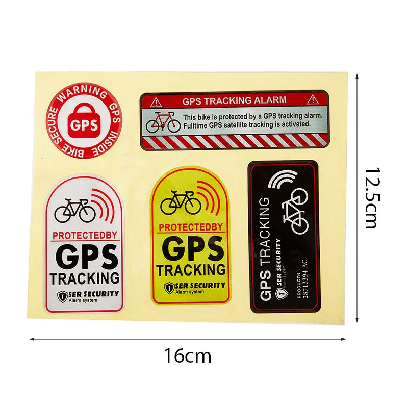Reflective GPS Tracking Warning Sticker – Motorcycle & Bike