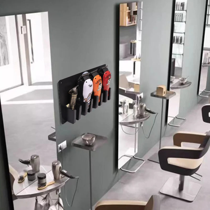 Barbershop Electric Hair Clipper Storage Holder Rack Heat Resistant Trimmer Stand Wall Organizer Salon Hairdressing Tool Supplie Peaceful Pleasures Health and Wellness