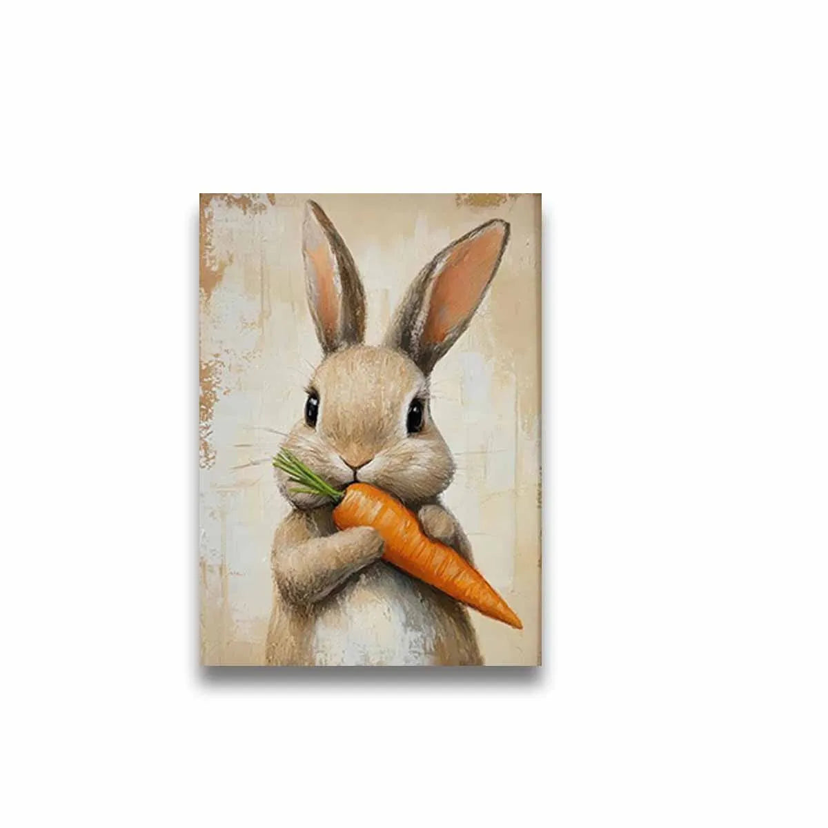 Easter Bunny Farmhouse Canvas Wall Art | Spring Floral Print