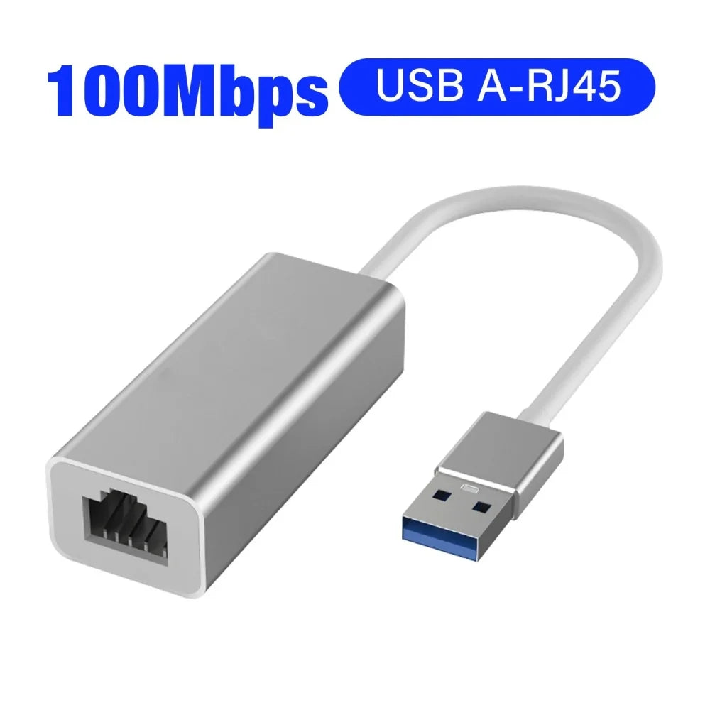 1000Mbps USB C Ethernet Adapter USB 3.0 to RJ45 Gigabit Network Card Lan Adapter for Laptop MacBook PC Windows Android TV Box Peaceful Pleasures Health and Wellness USB 100Mbps