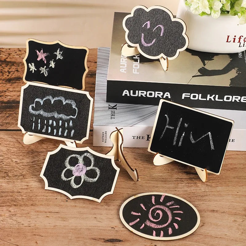 1pcs Mini Wooden Blackboard Universal Message Board Chalkboard Portable Wedding Party Decor Decorative Parts Home Decor Peaceful Pleasures Health and Wellness