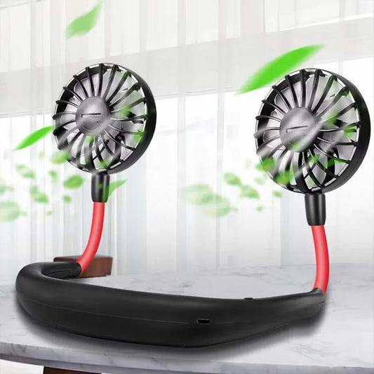 High-quality low-cost custom-made LED lightweight neck fan rechargeable wall-mounted mini neck cooling fan Peaceful Pleasures Health and Wellness